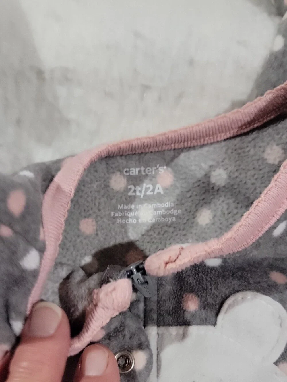 Carter's Mixed Print Footed Pajamas & Pajama Set in Pink, Mint, Gray, White 2T